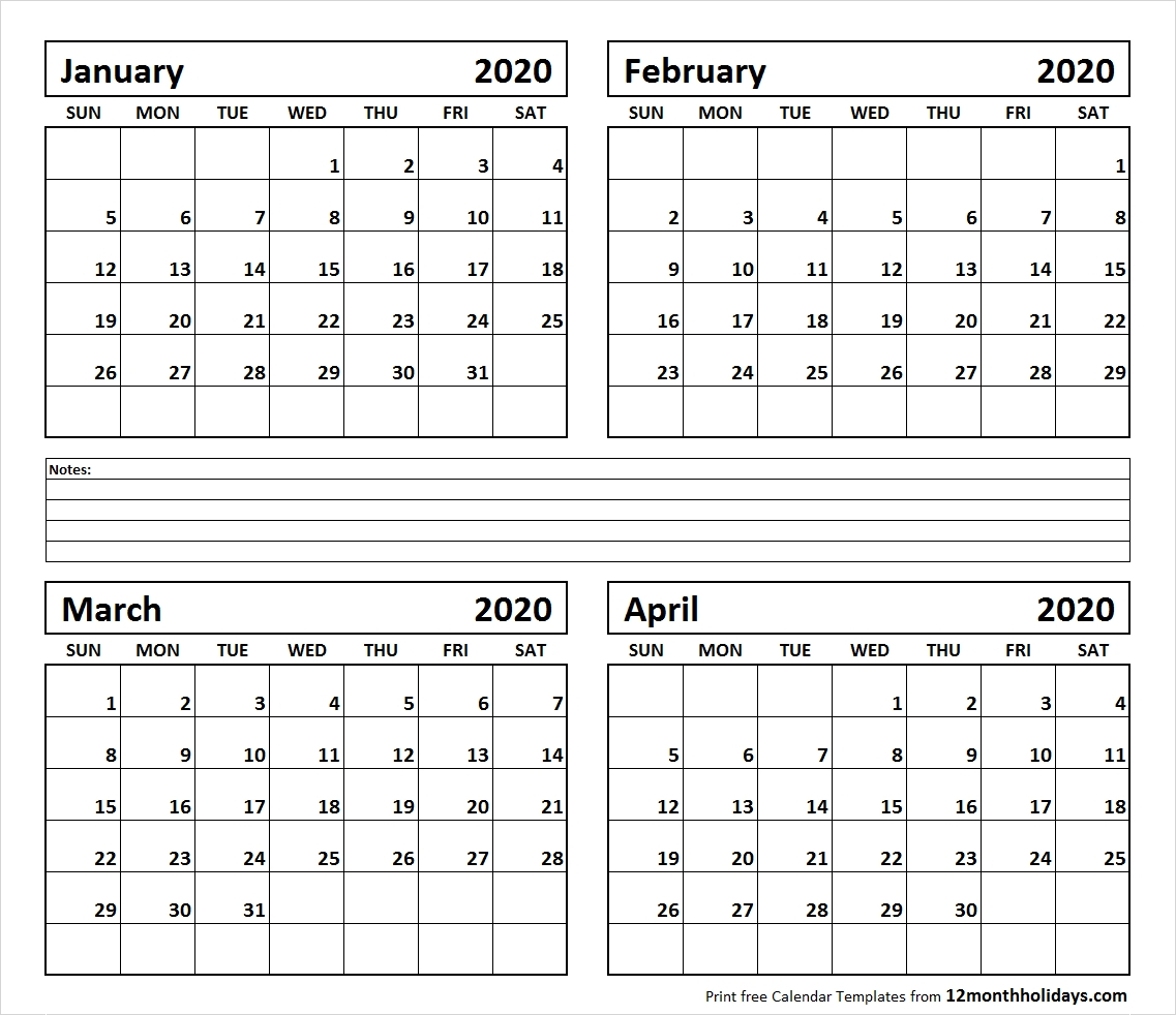 January February March Calendar 2020 - Colona.rsd7