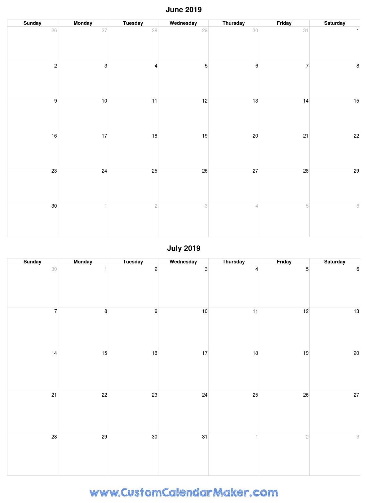 June July Printable Calendar Example Calendar Printable Vrogue