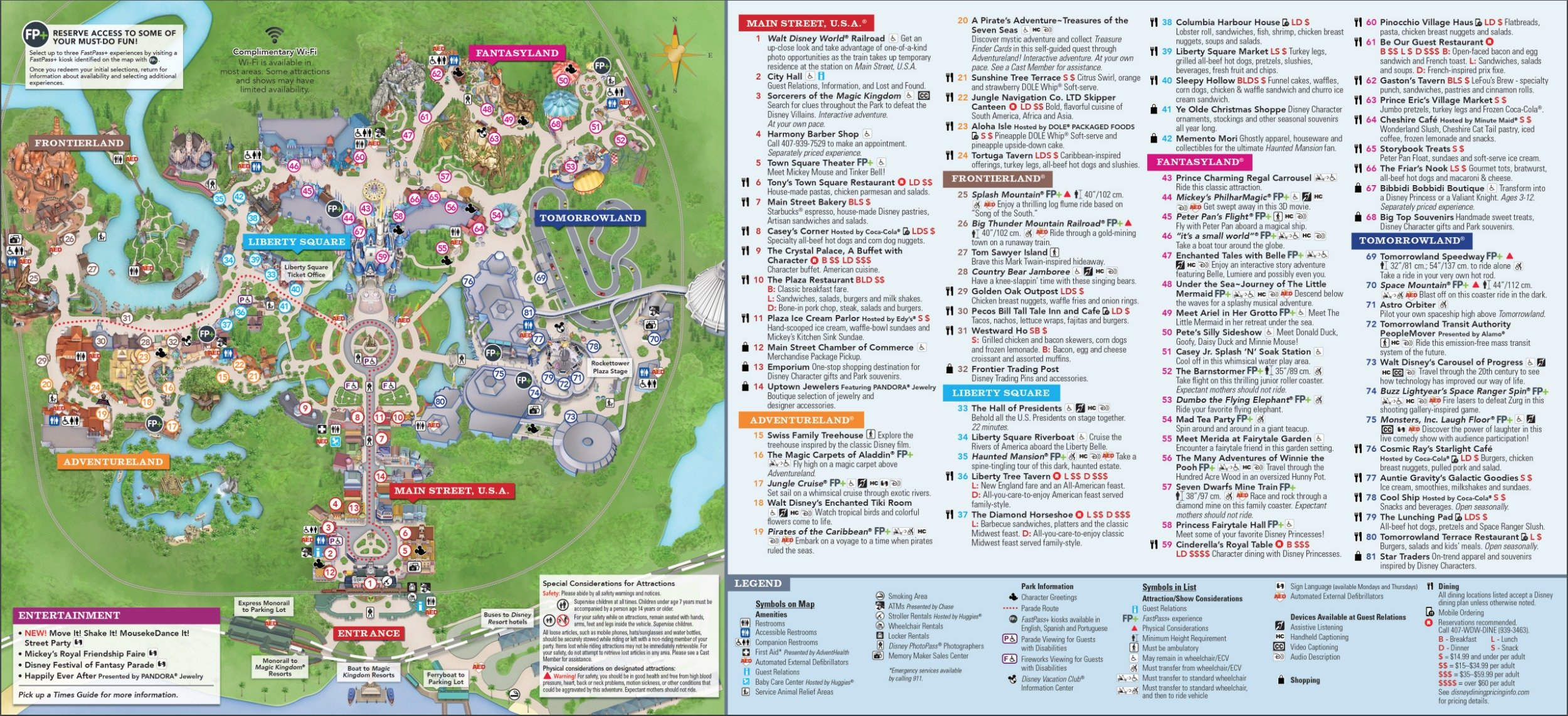 Magic Kingdom Park Map - Walt Disney World