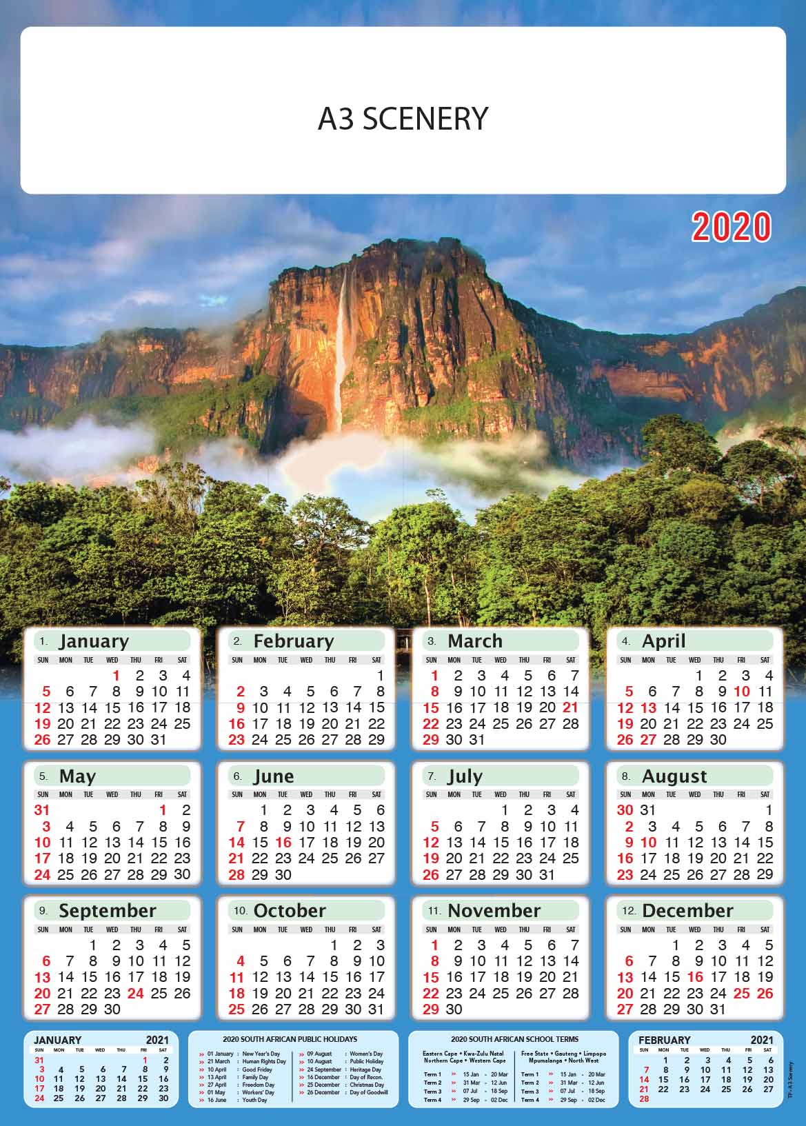 March 2020 Calendar With Holidays South Africa - You Need