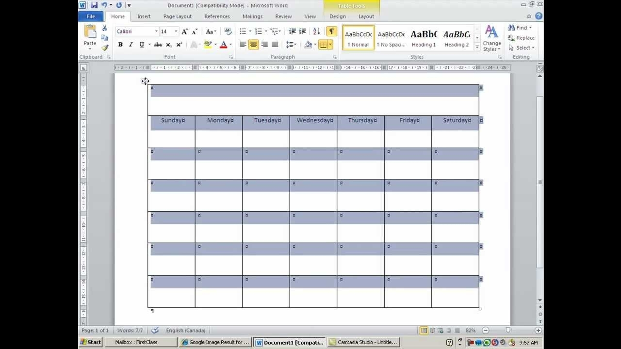 Microsoft Word Can You Insert Calendar Template | Monthly