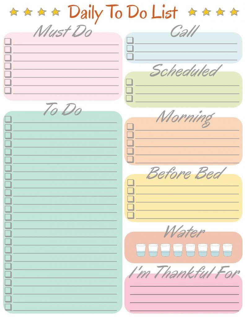 Monthly Calendar Template With To Do List | To Do Lists