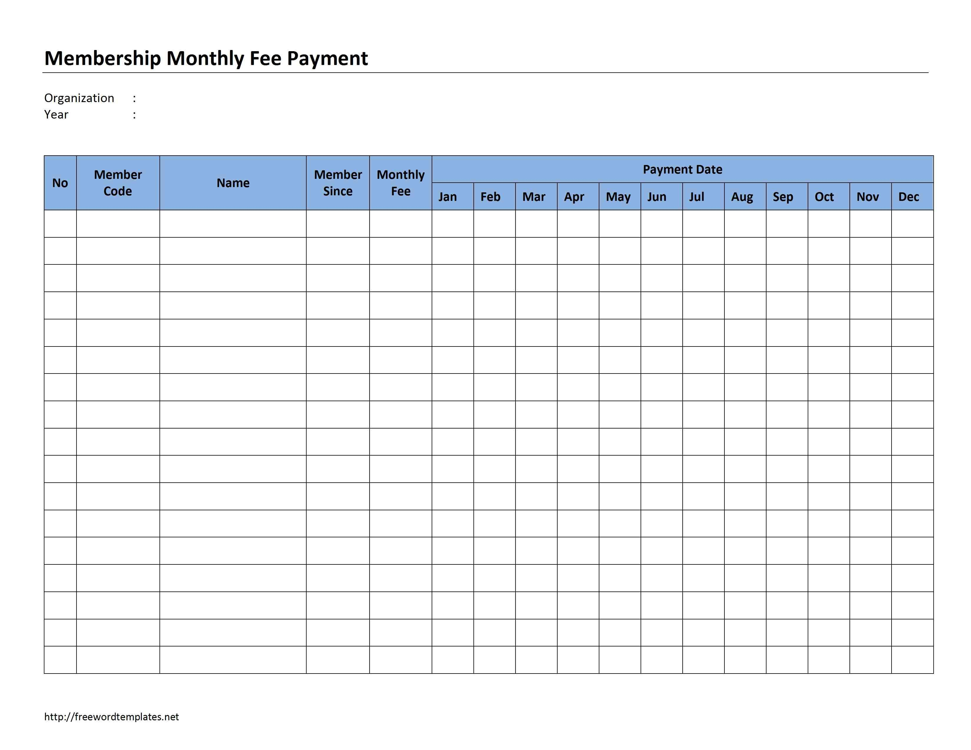 Monthly+Payment+Record+Template | Invoice Template, Event