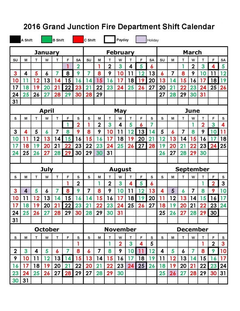 Printable Firefighter Shift Calendar 2015 Example Calendar Printable