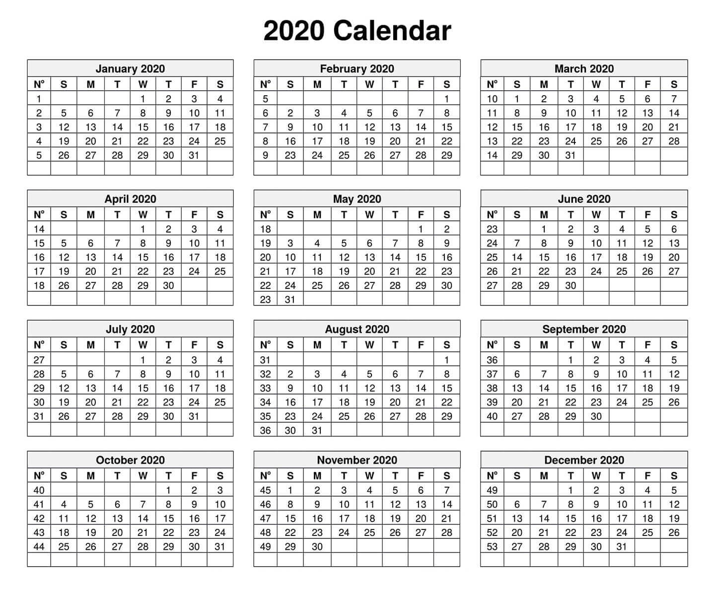 New Year Cute Calendar 2020 Holidays - 2019 Calendars For