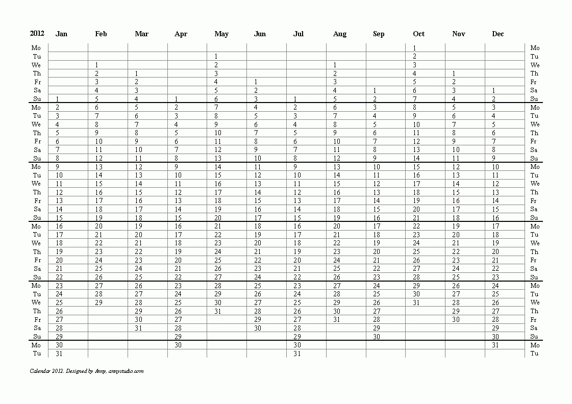 Nifty Printable Calendar Grid 2019 : Mini Calendar Template