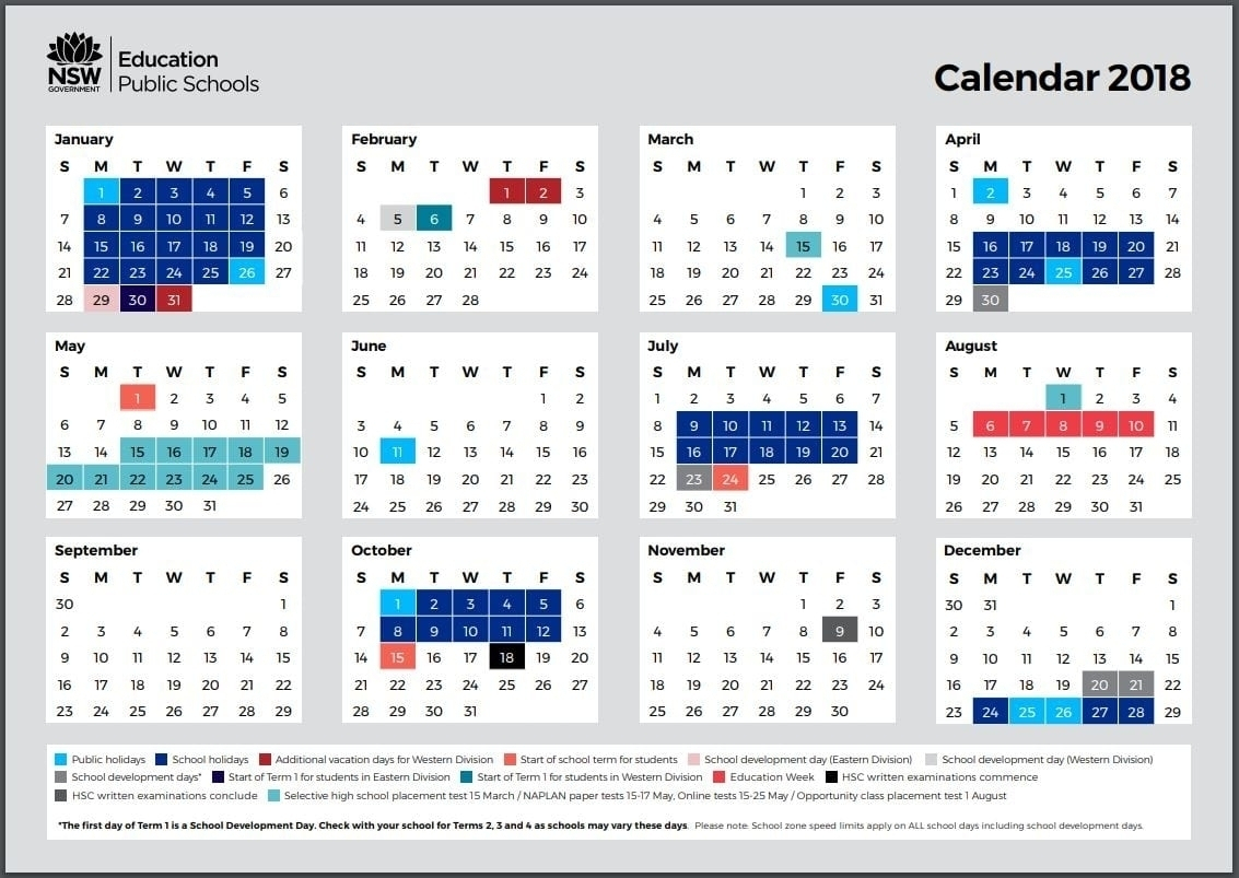 Nsw 2020 Printable Calendar | Month Yearly Calendar-2020