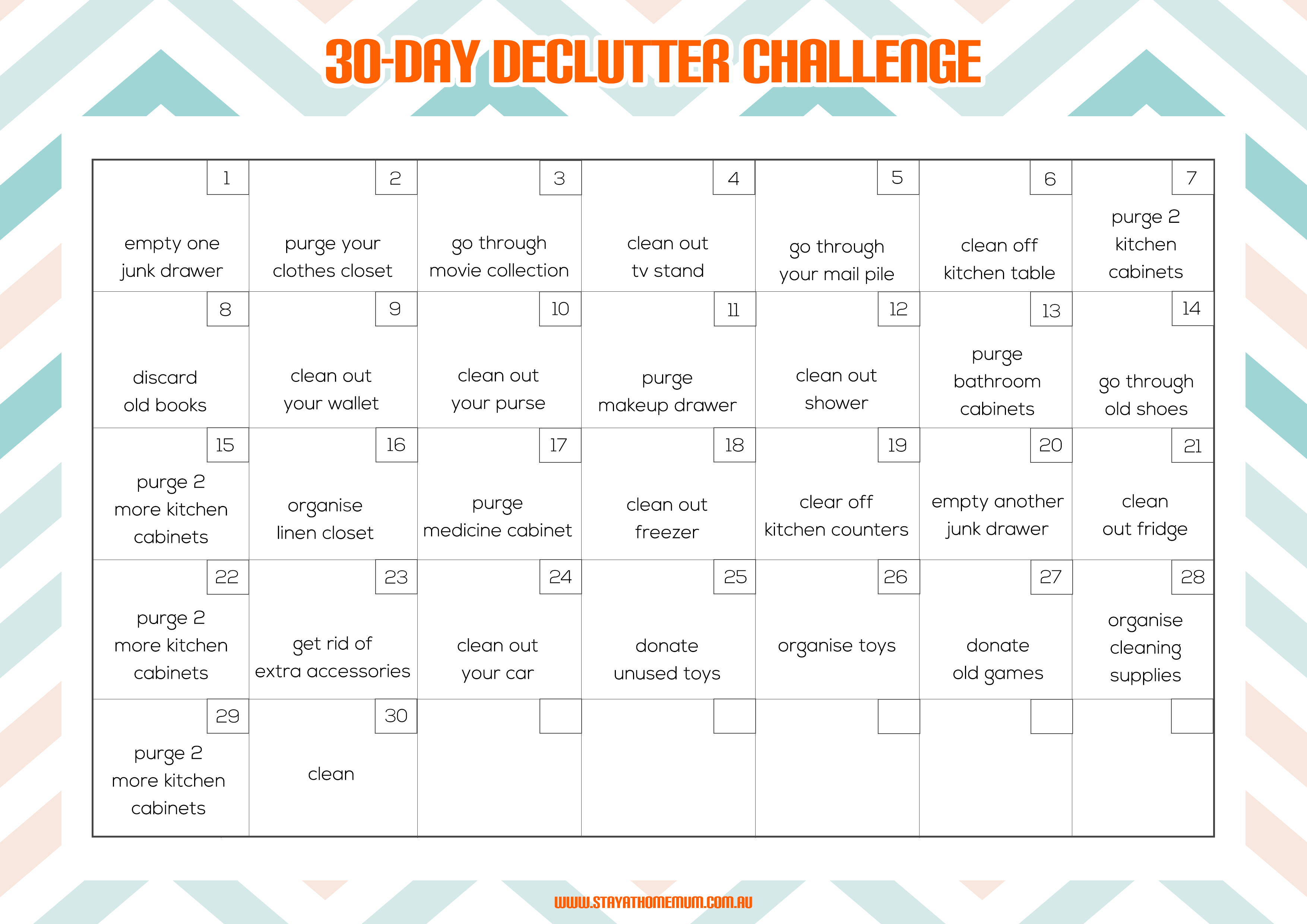 Organise Your Home With This 30-Day Declutter Challenge