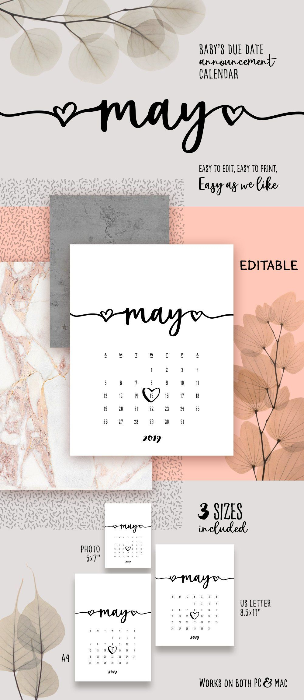 Bady Due Date Calendar August 2020 Template