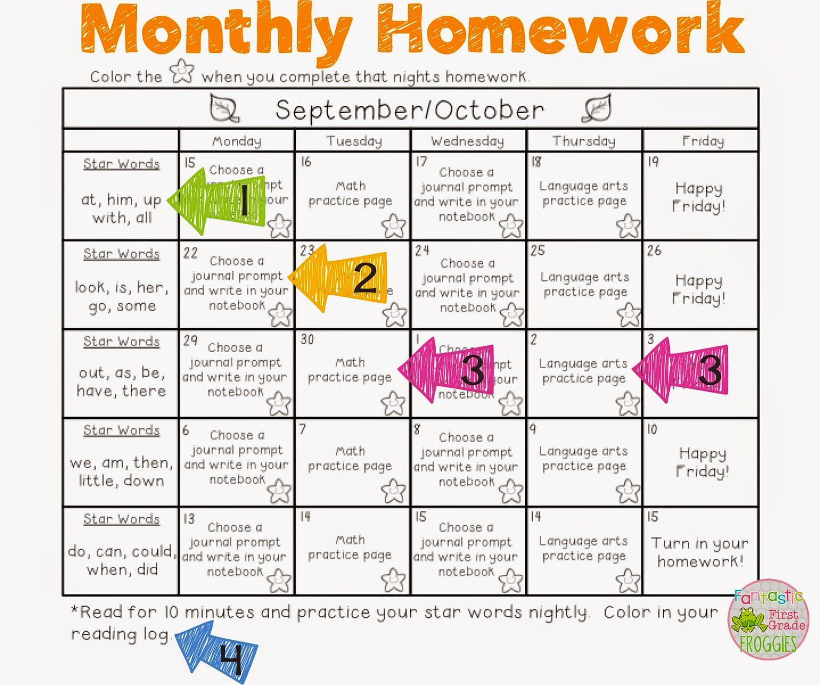 Pinmichelle Reese On First Grade | Kindergarten Homework