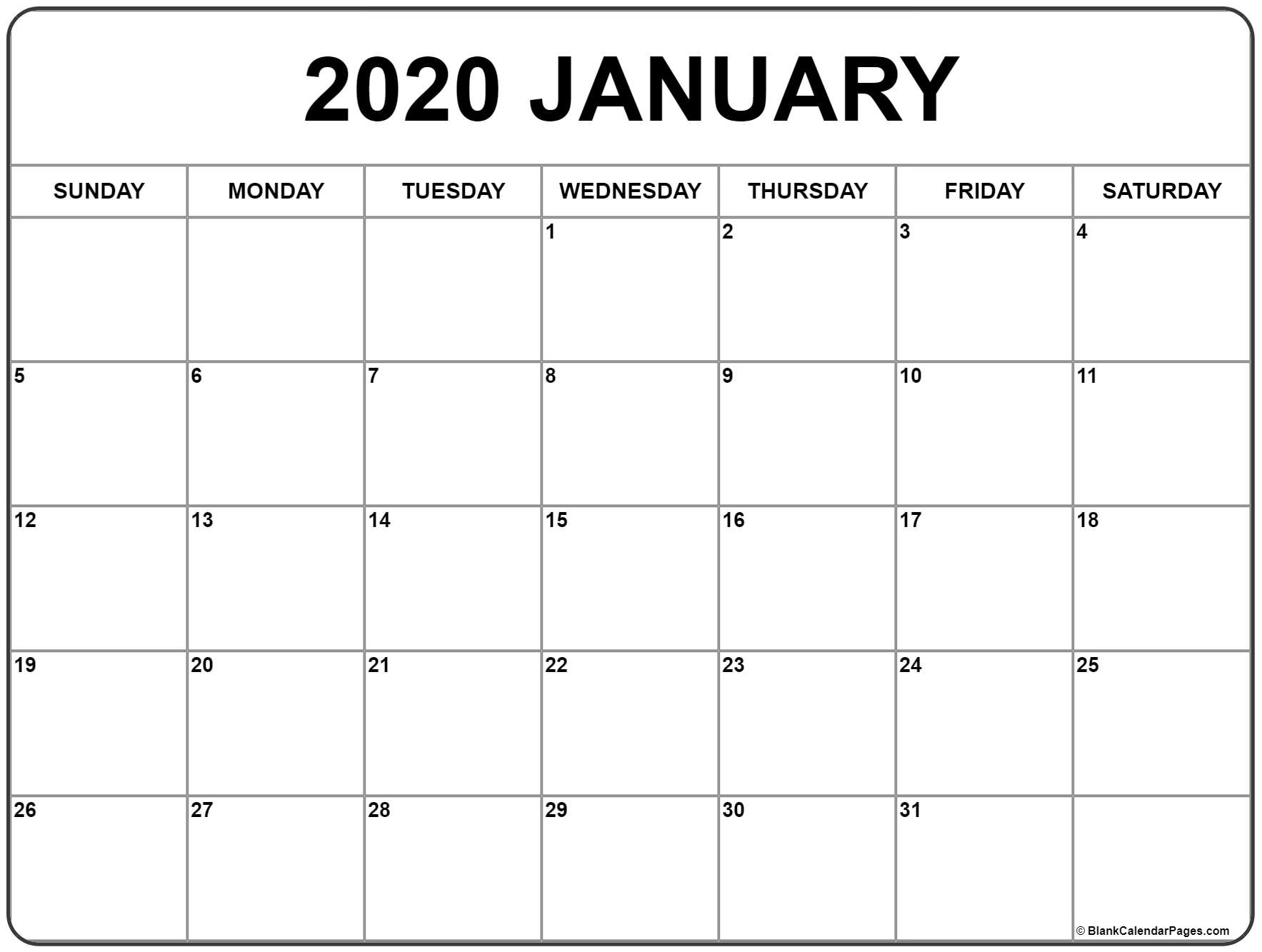 Print Jan 2020 Calendar - Tunu.redmini.co