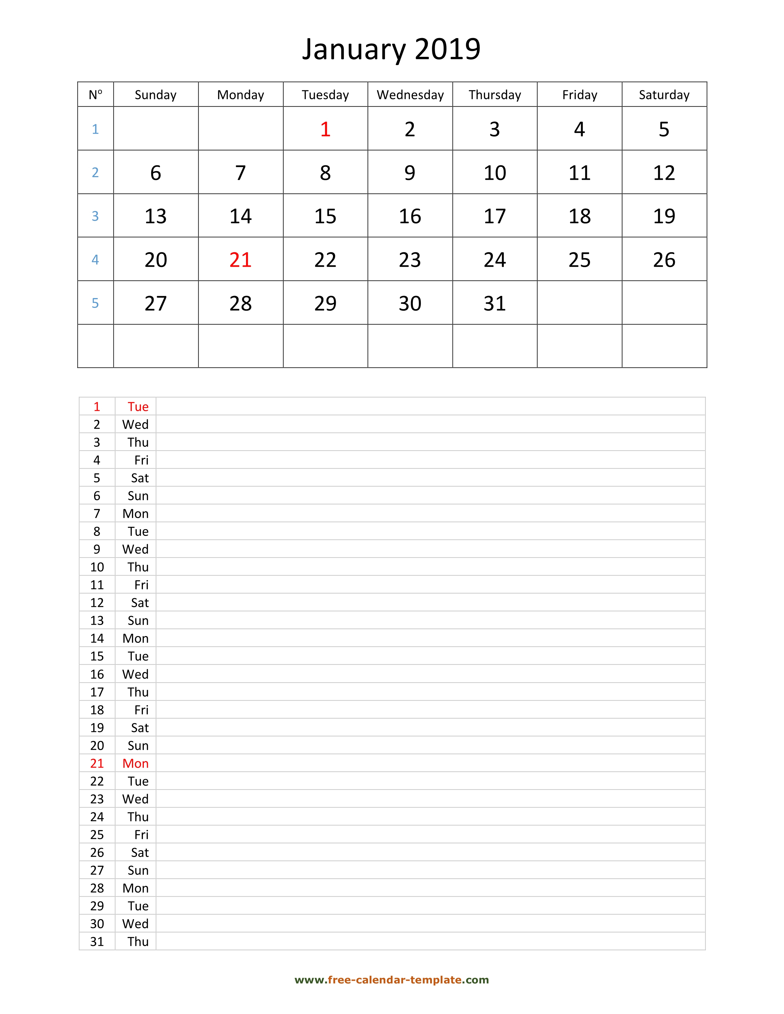 34 printable calendar grid 2019 png printables collection