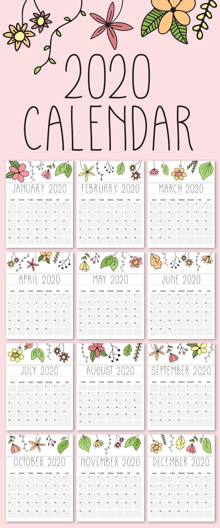 Printable 4X6 2020 Calendar | Example Calendar Printable