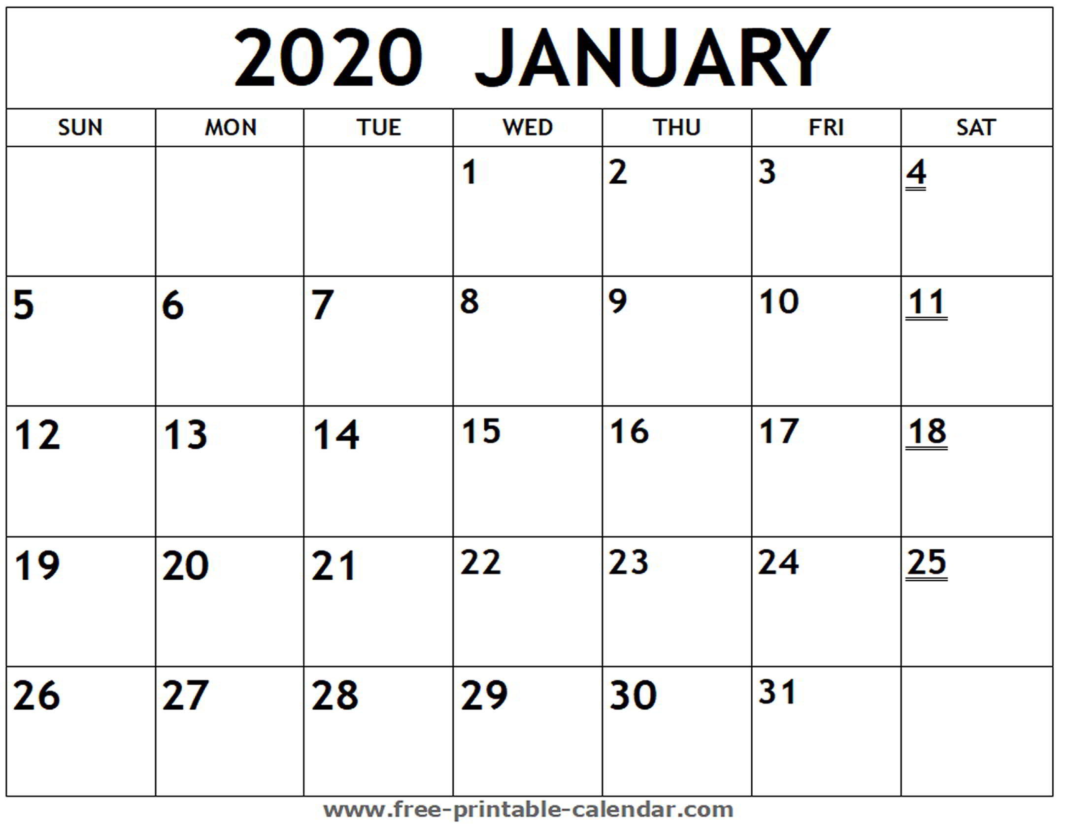 Printable Monthly Calendar 2020 | Example Calendar Printable