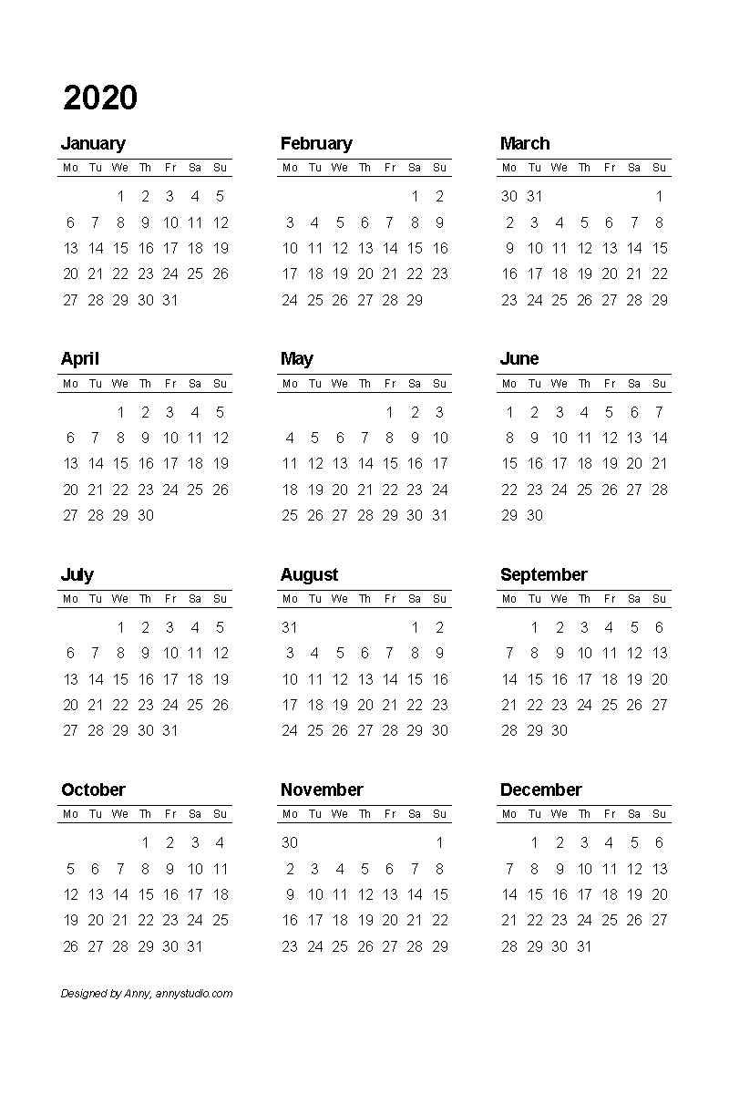 Printable 6 Month Calendar 2020 July To December | Monthly