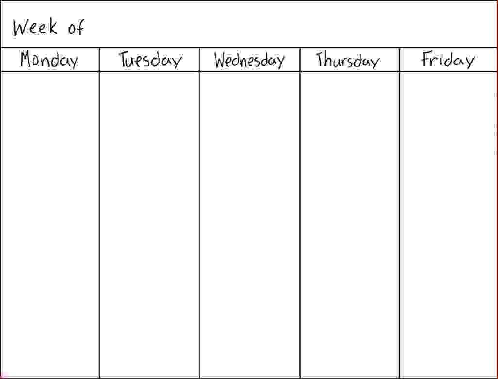 Printable 7 Day Calendar Elegant Blank Weekly Calendars