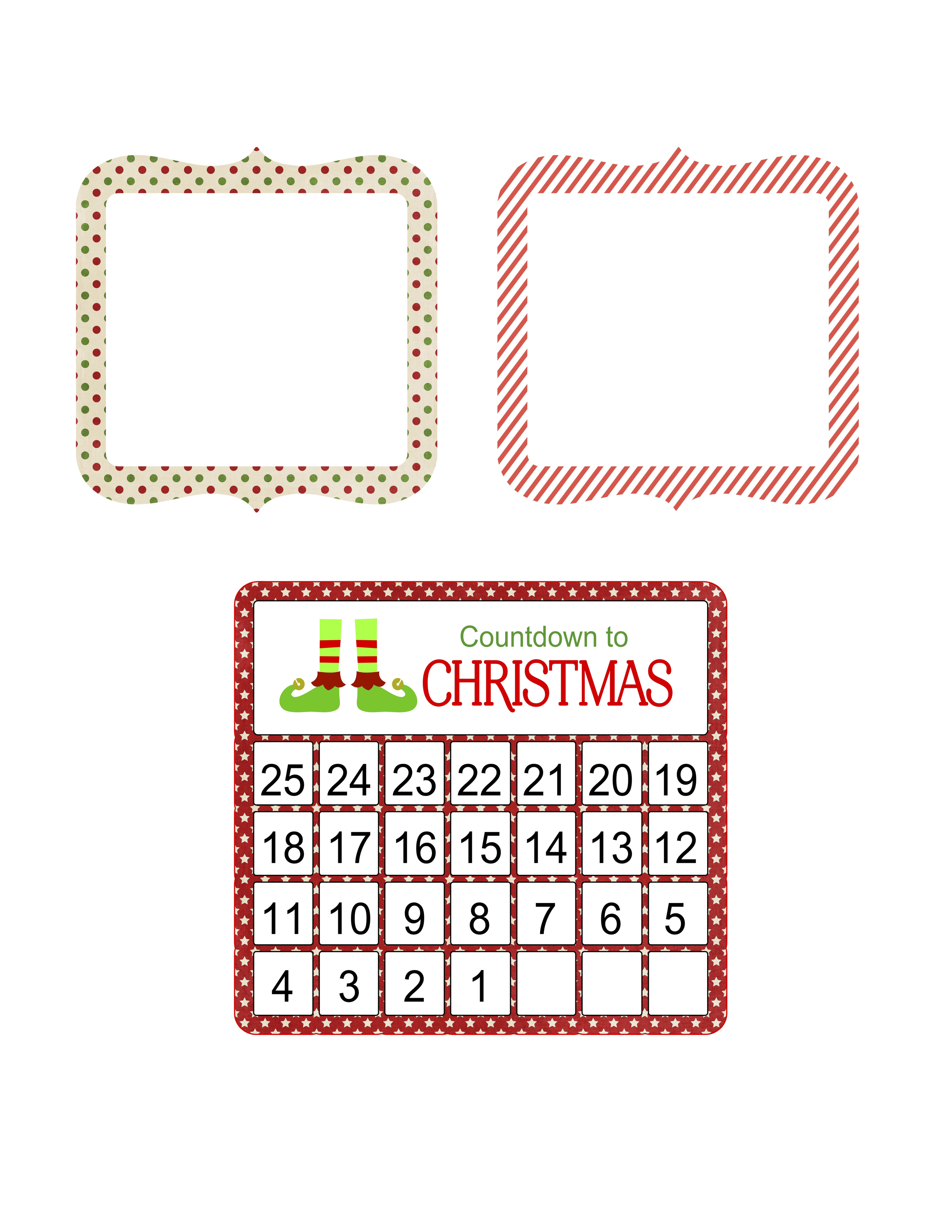 Printable Countdown Calendar That Are Sweet | Darryl&#039;s Blog
