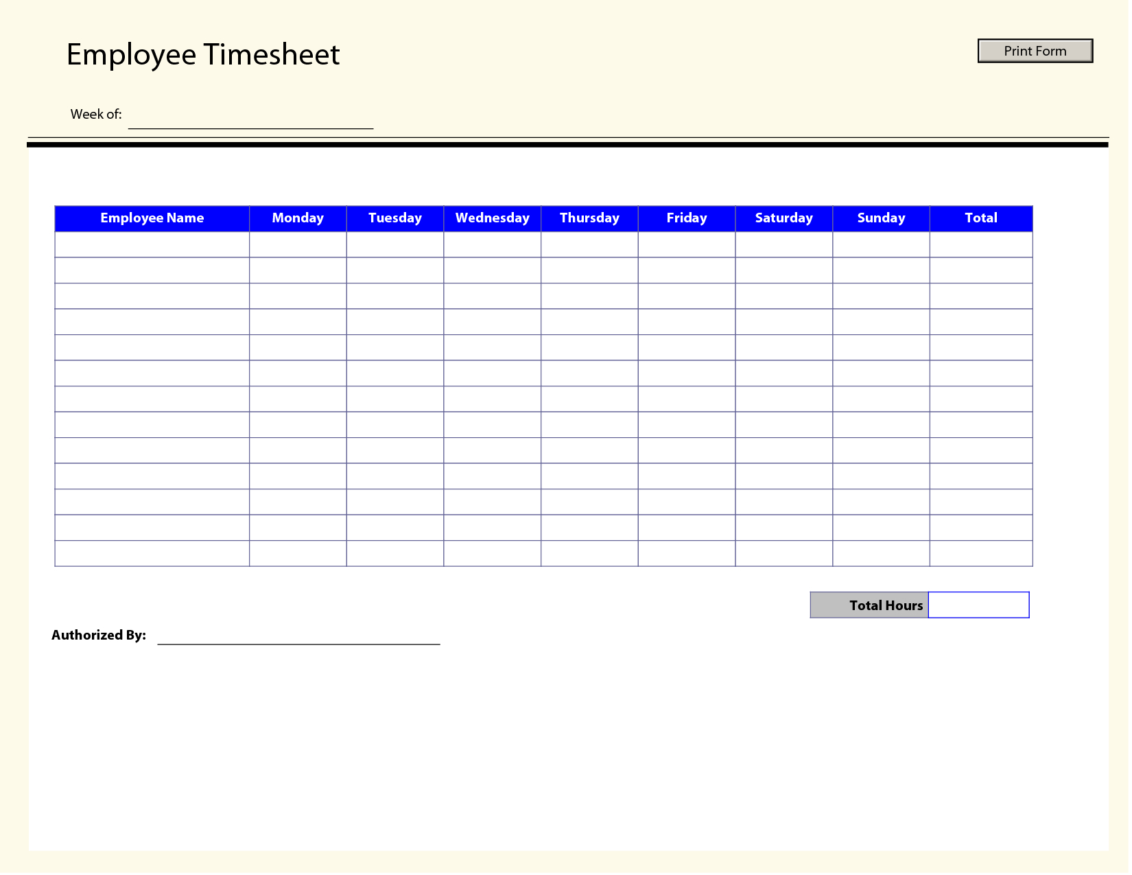 daily time tracking template