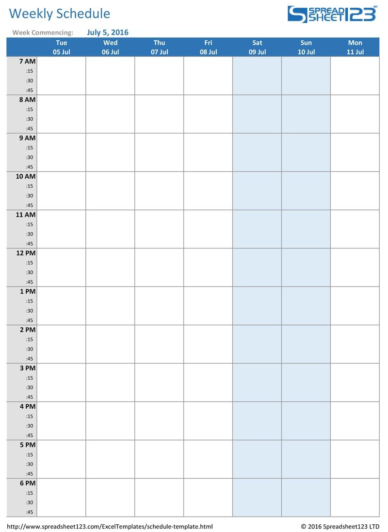 Excel Templates For Biweekly Schedule