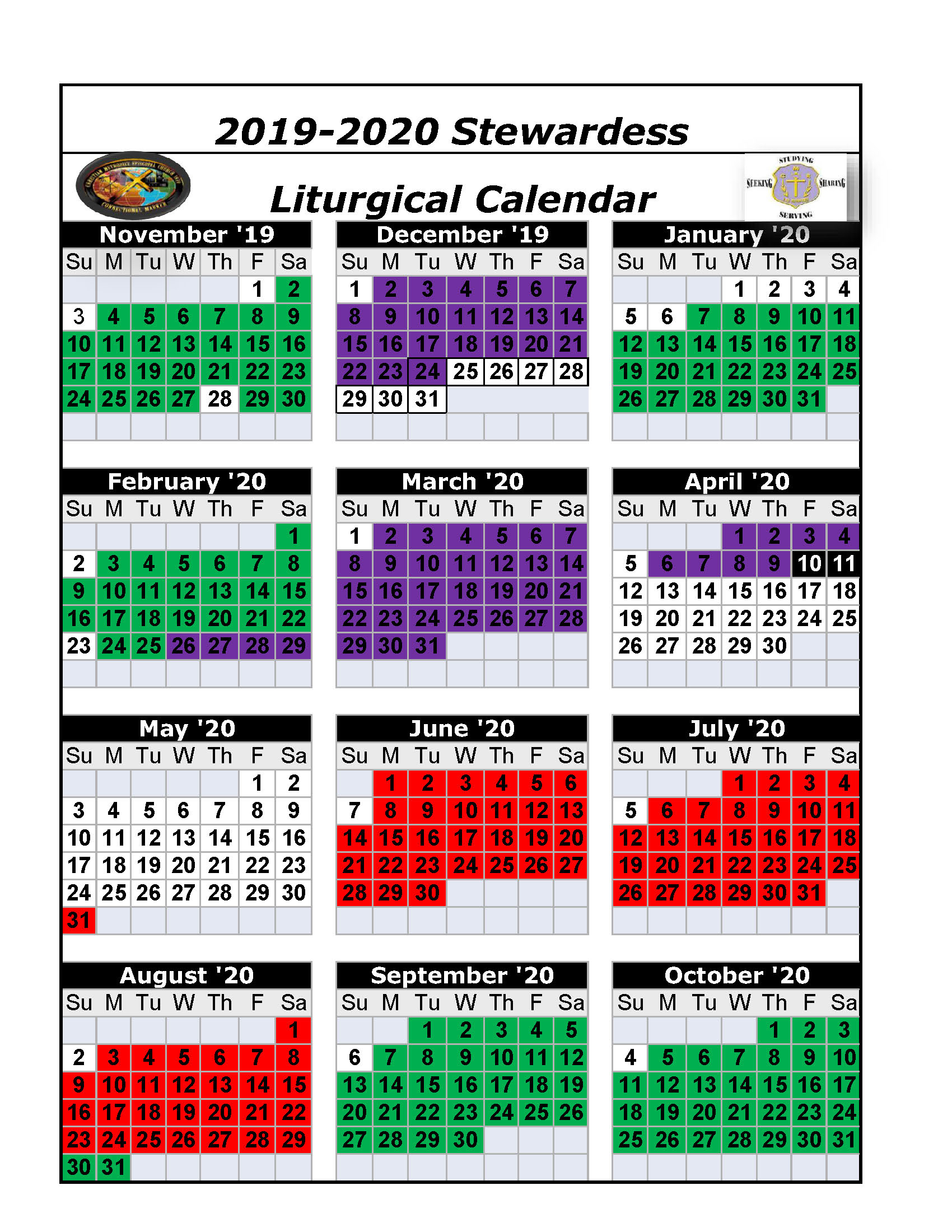 Catholic Church Liturgical Calendar 2020 Printable Example Calendar   The Christian Methodist Episcopal Church 