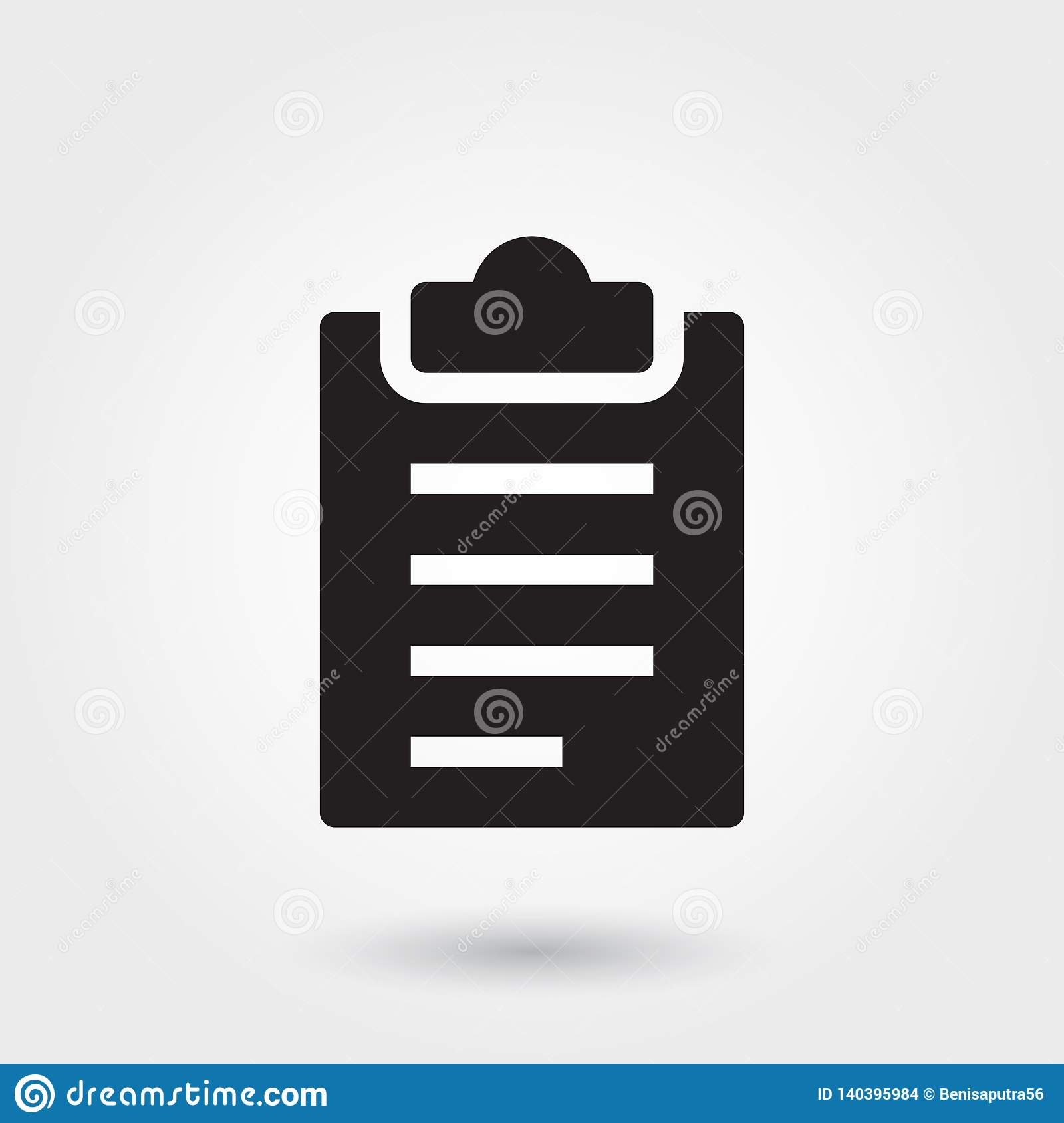 Vector, Clipboard Glyph Icon For Any Purposes Perfect For