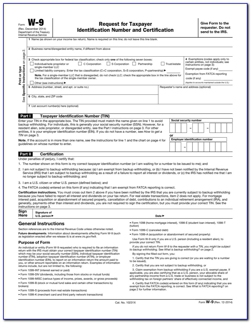 W 9 Form Free Pdf - Form : Resume Examples #bo85Pexozj