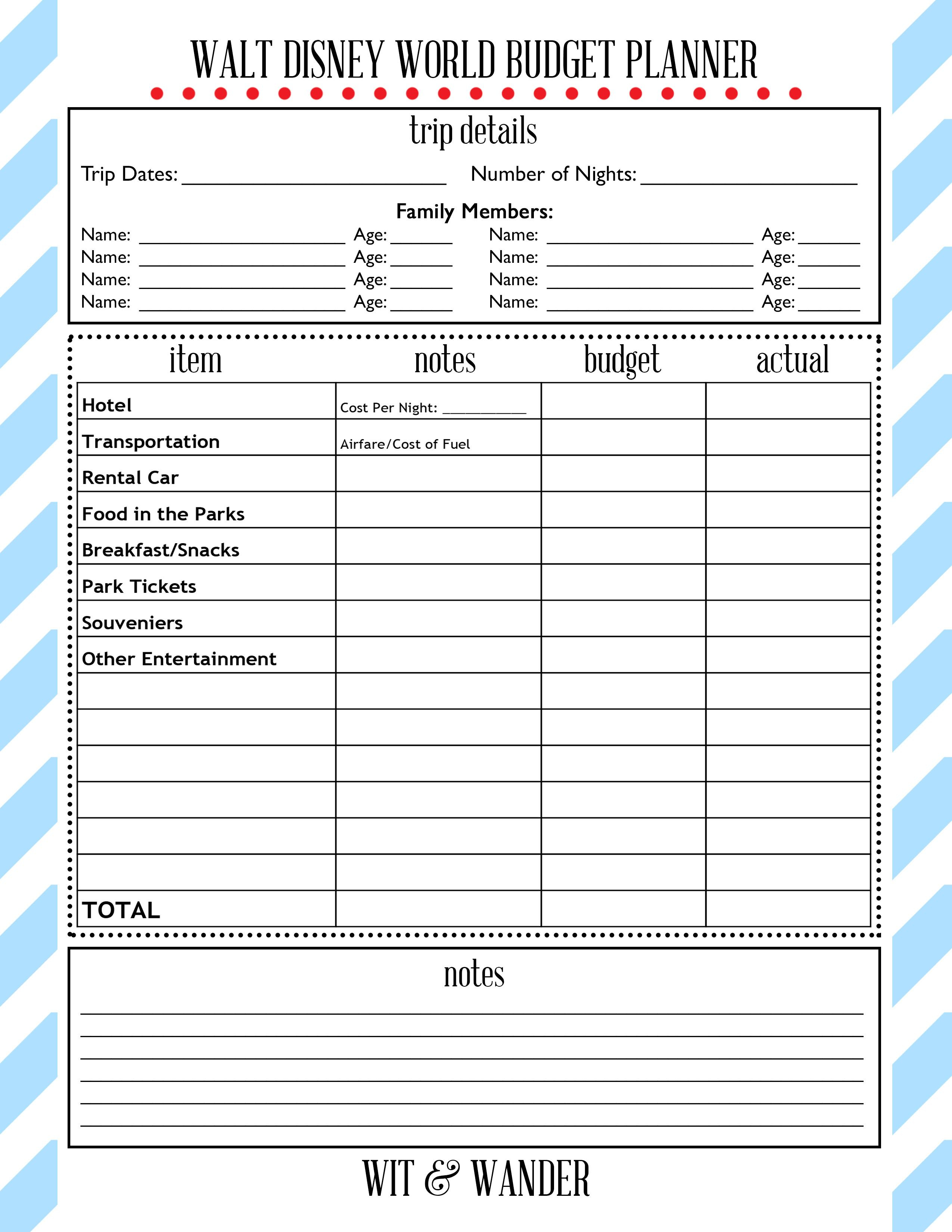 Walt Disney World Free Printables | Disney | Hacer Agenda