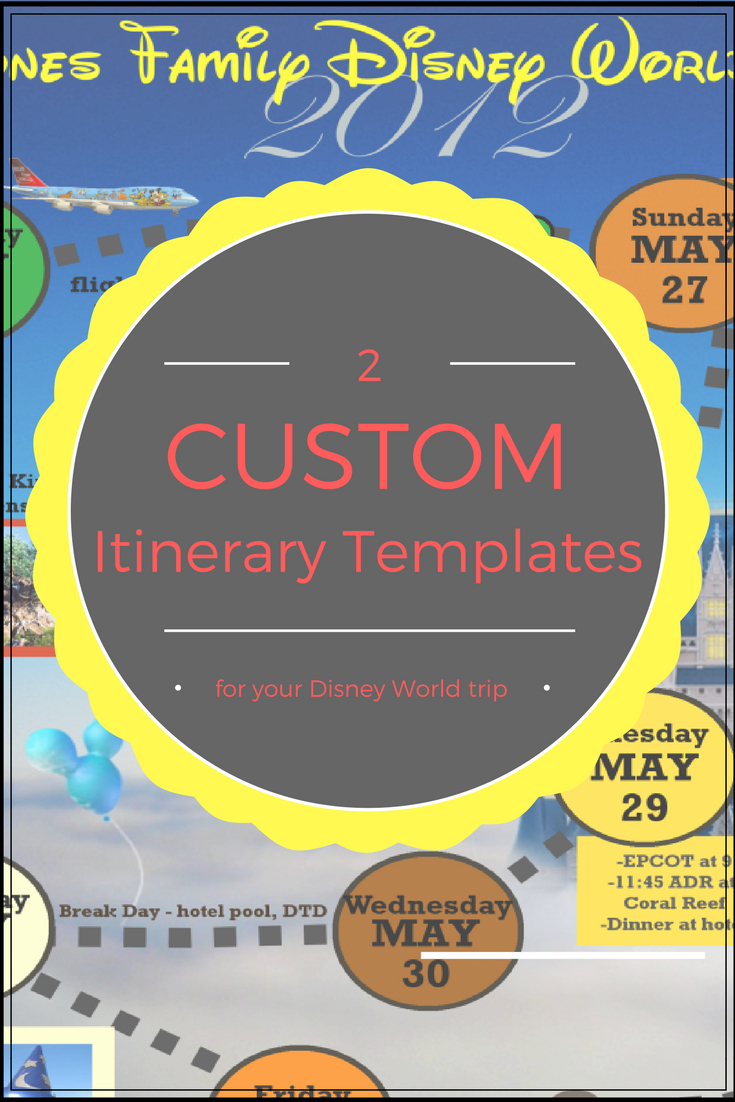 Wdw Itinerary Templates - Free &amp; Printable - Available In
