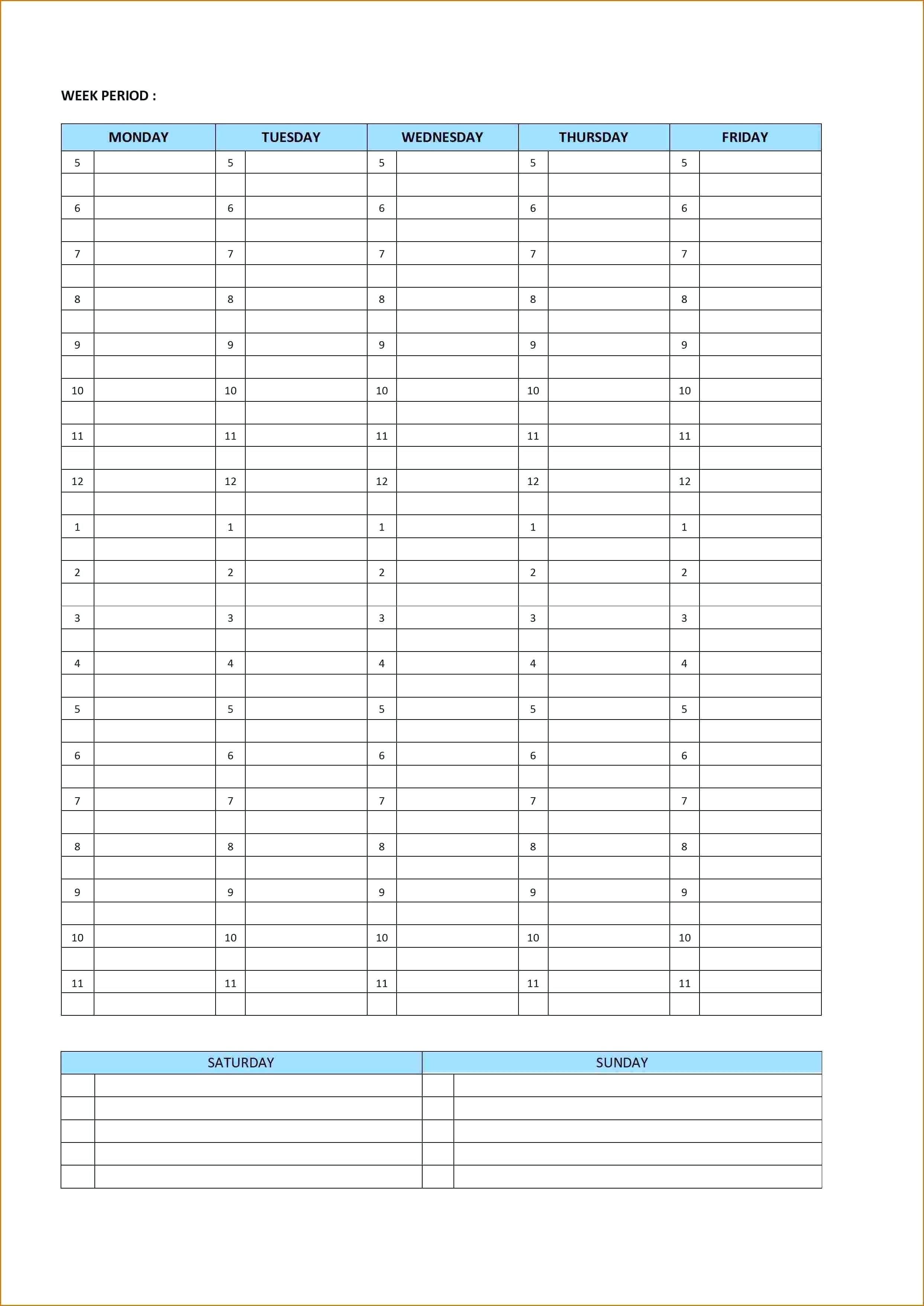 Weekly Planning Calendar Template - Colona.rsd7