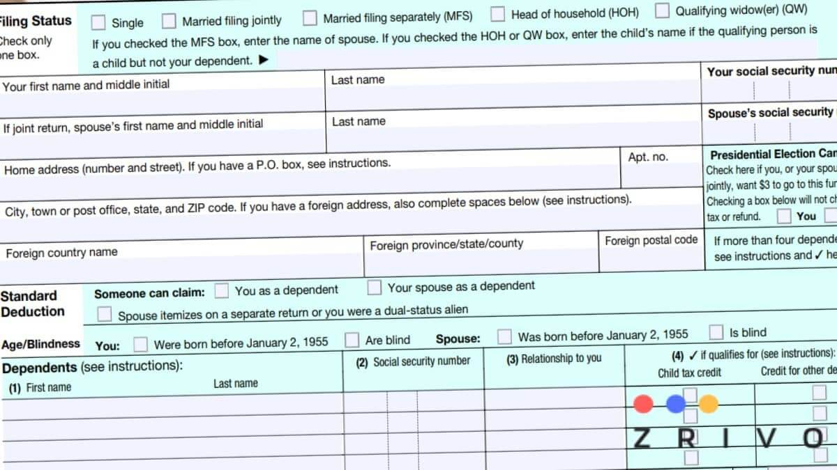 Free 1040 2021 Forms Printable