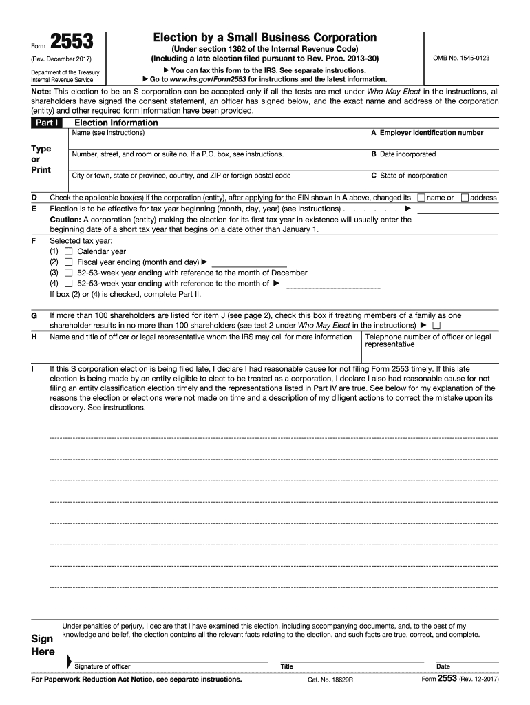 2017-2021 Form Irs 2553 Fill Online, Printable, Fillable