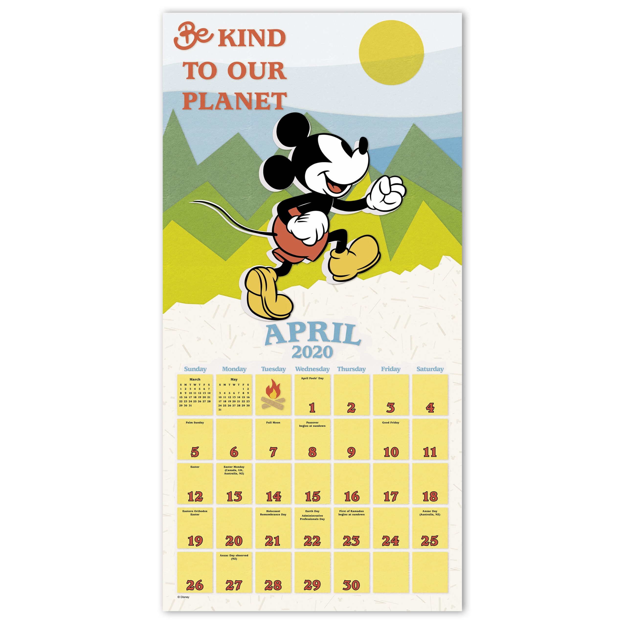 2020 Disney Mickey Mouse 12&quot; X 12&quot; Monthly Wall Calendar