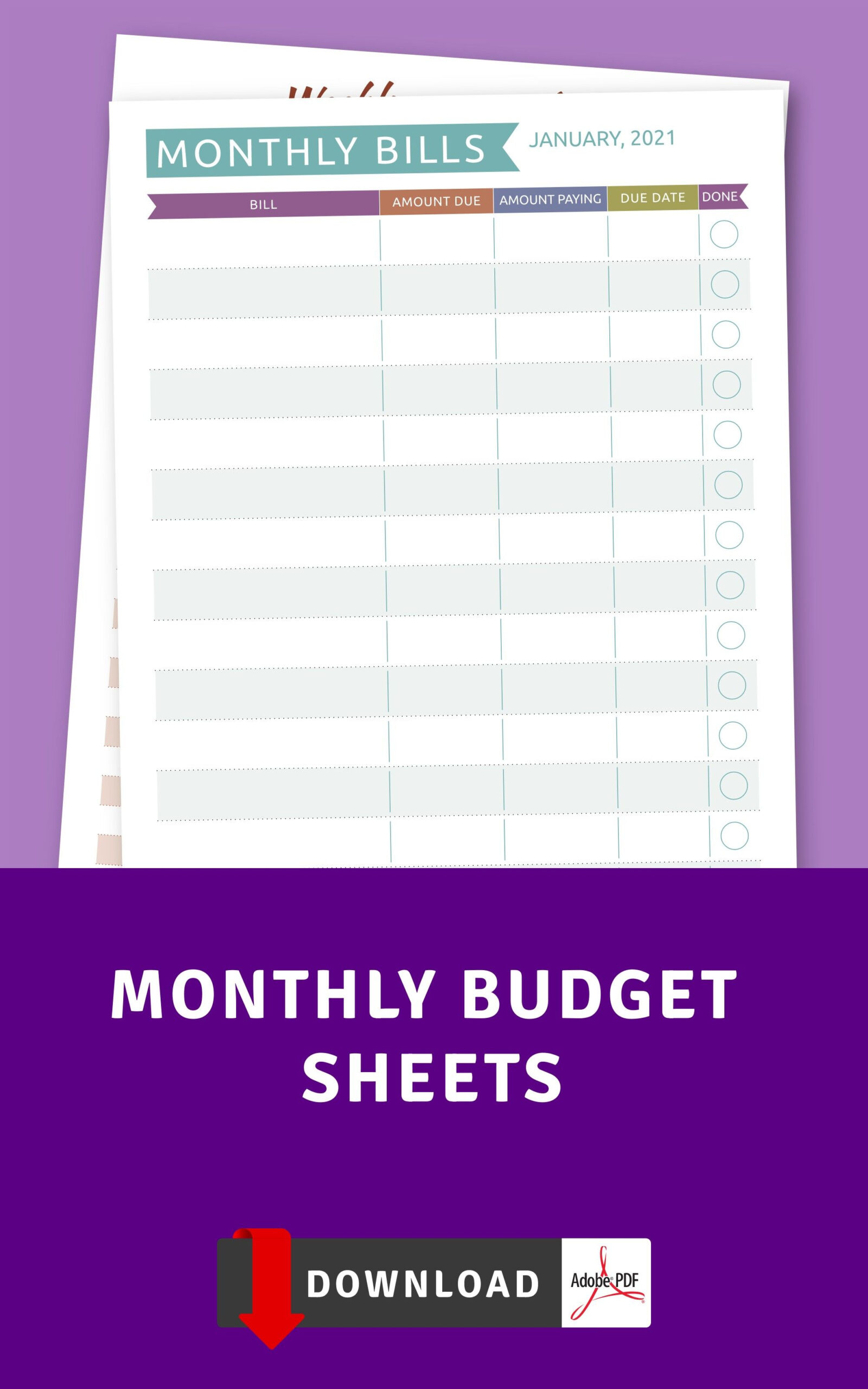 free printable budget calendar 2021