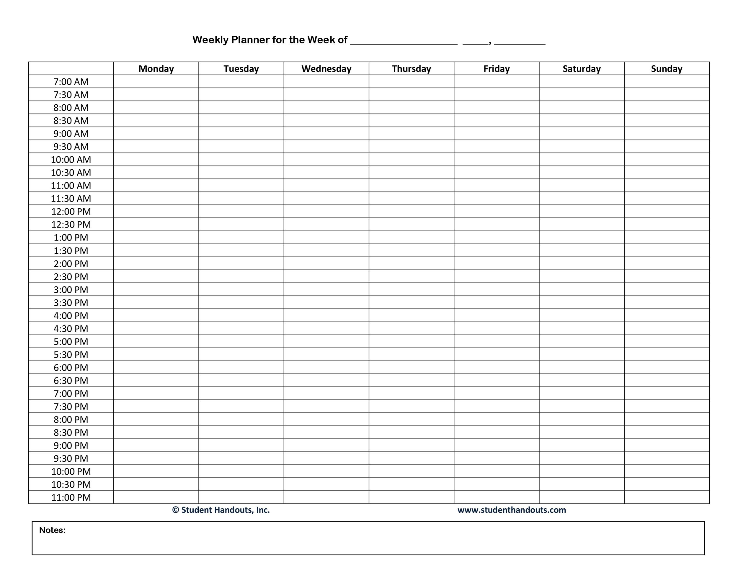 47 Printable Daily Planner Templates (Free In Word/Excel/Pdf)