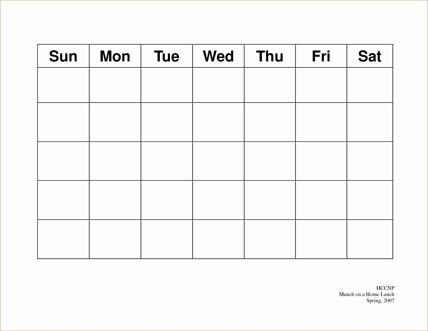 5 Week Sched