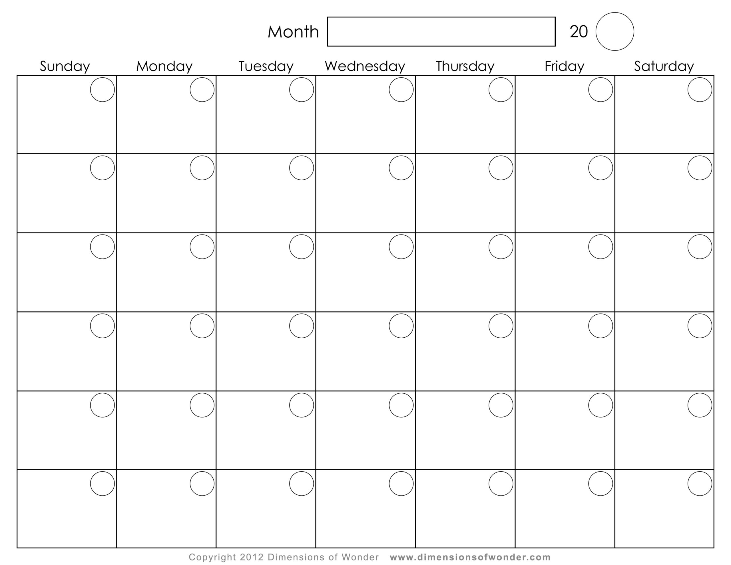 8 Best Monthly Calendar Printable - Printablee