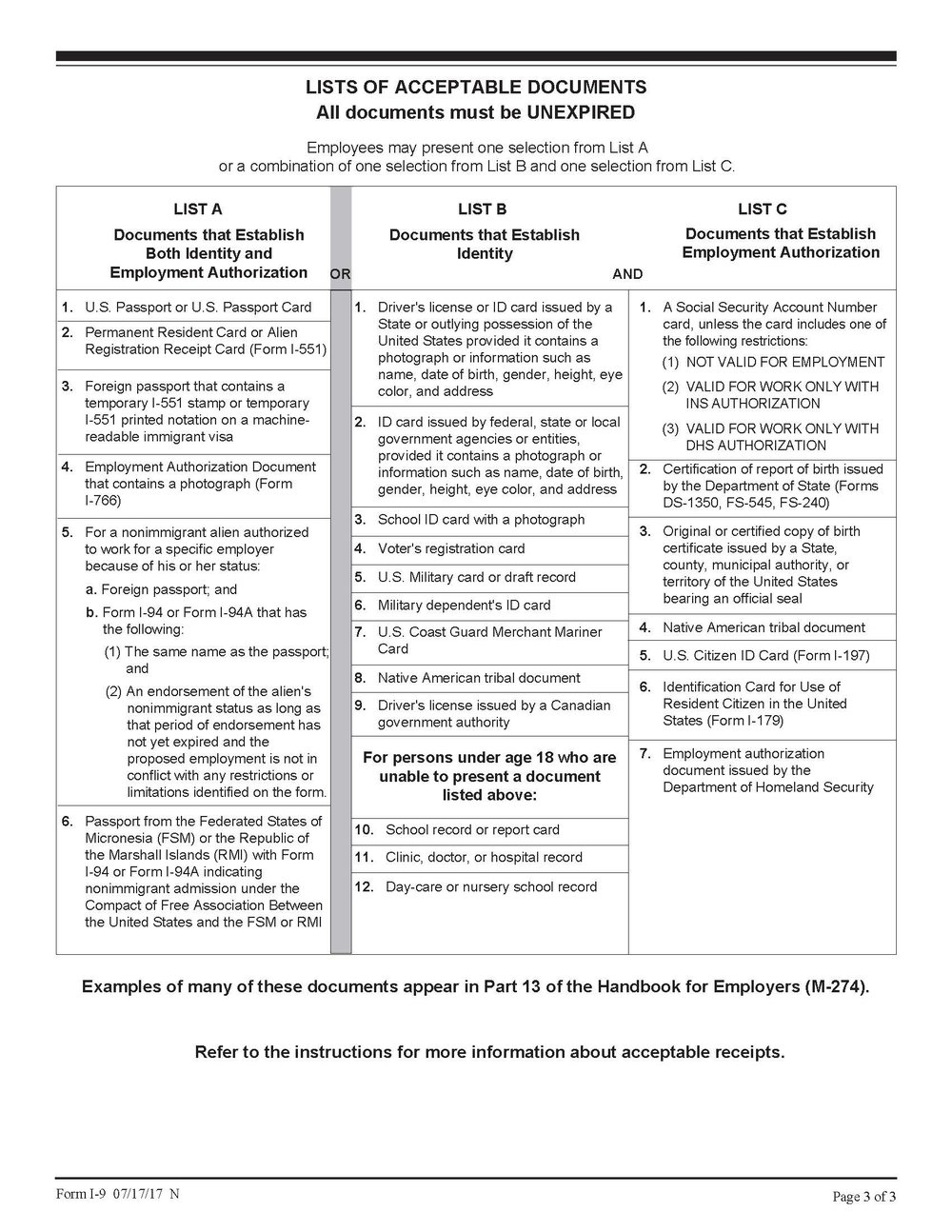 Acceptable I-9 Verification Forms — Out Of The Box