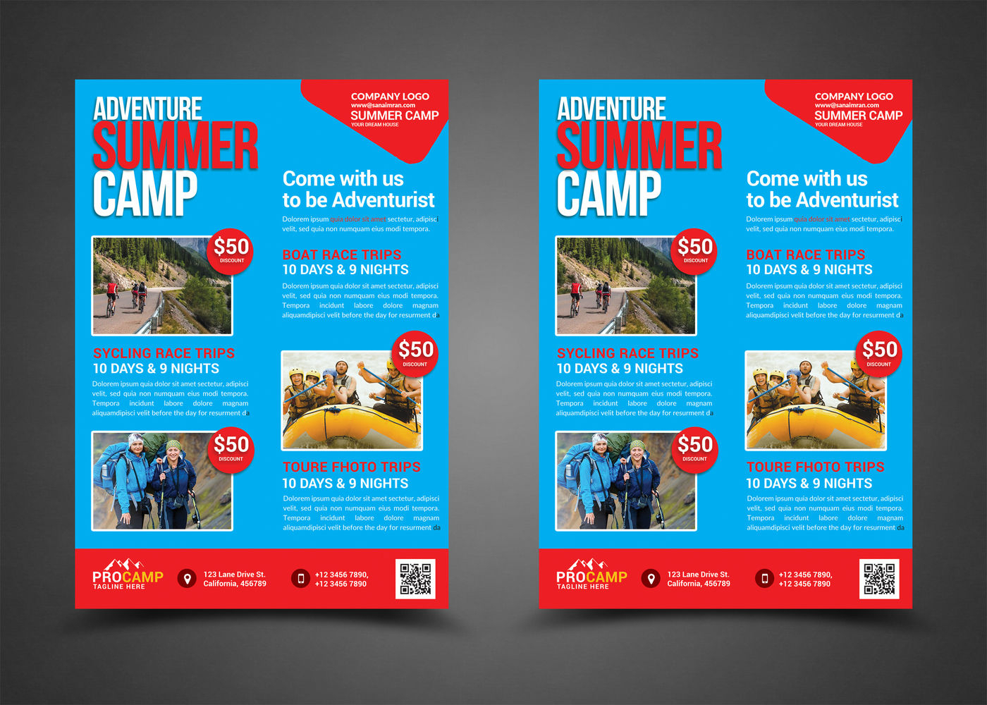 Adventure Summer Camp Flyer Templatesanaimran