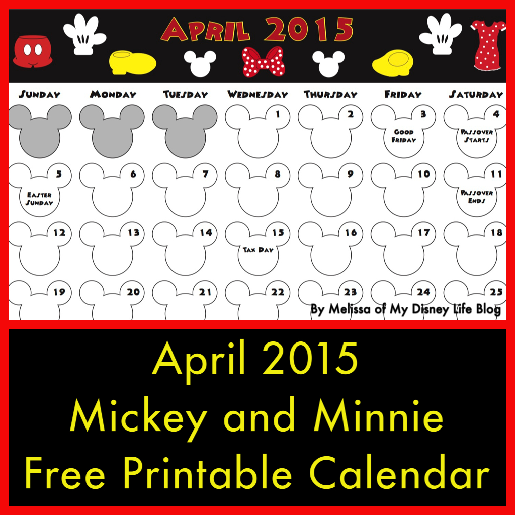 April 2015 Calendar | Disney Classroom, Disney Themed