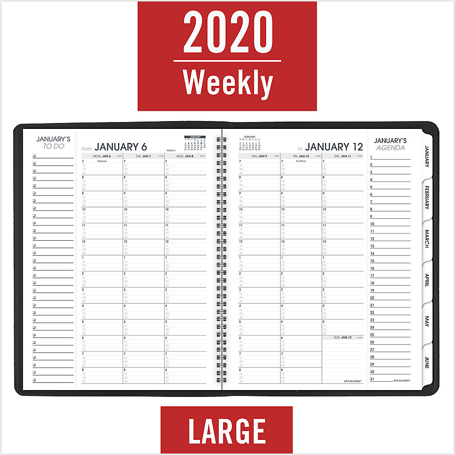 At-A-Glance Triple View 2021 Weekly Monthly Appointment Book
