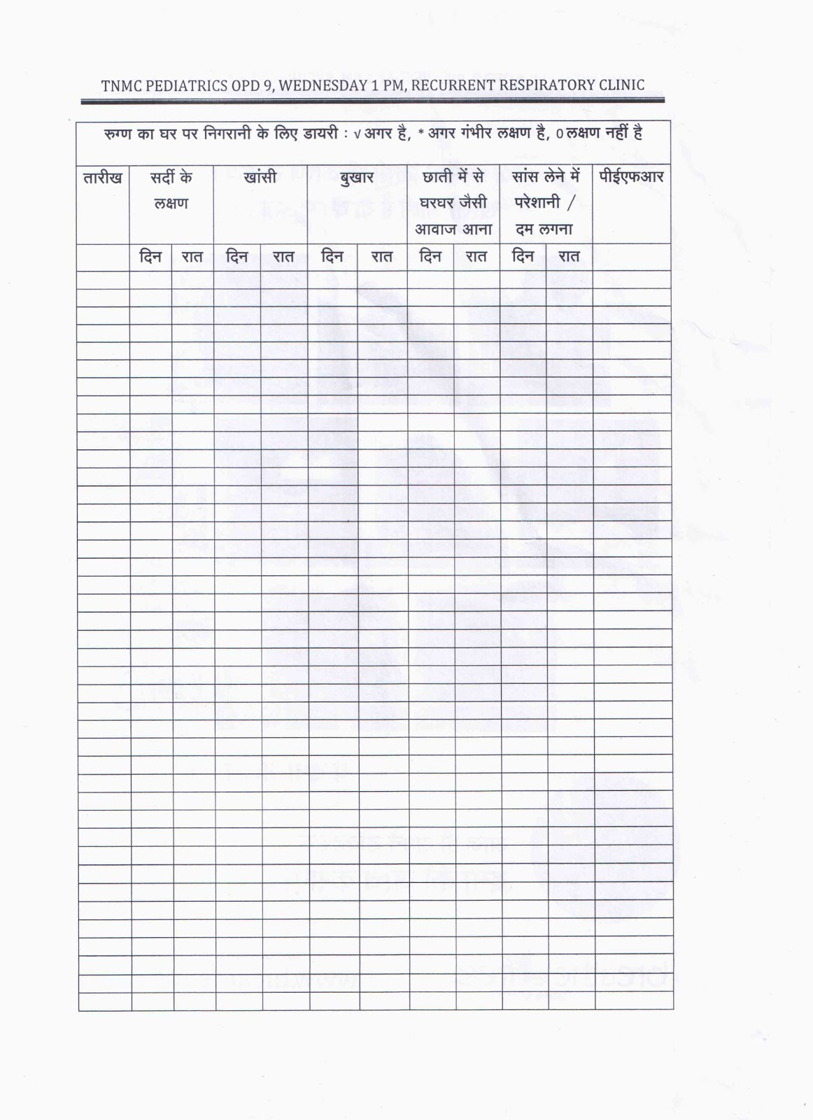 Best Asthma Diary Format For Home Monitoring Therapy Of