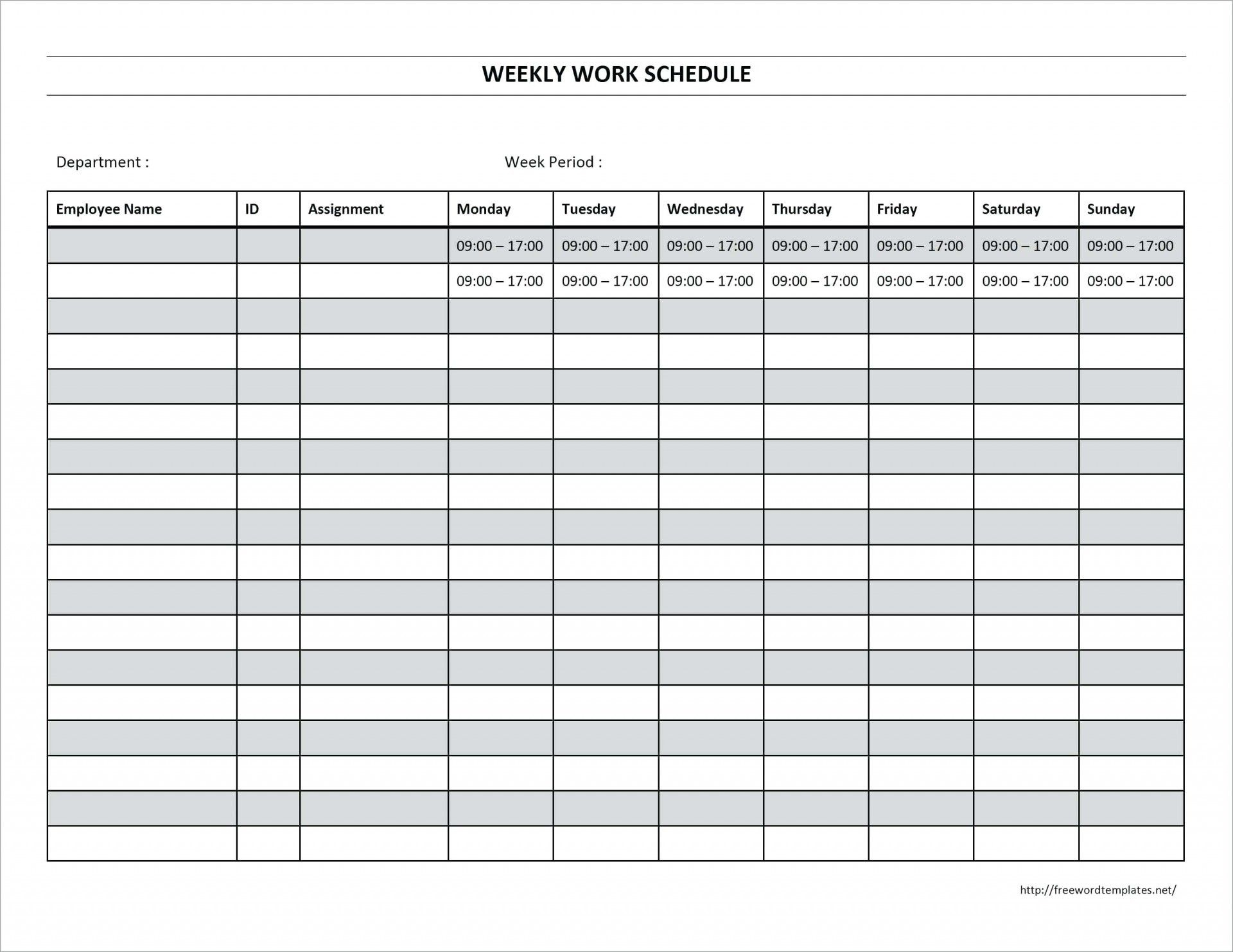 Bi Weekly Employee Schedule Template Excel Here&#039;S What No