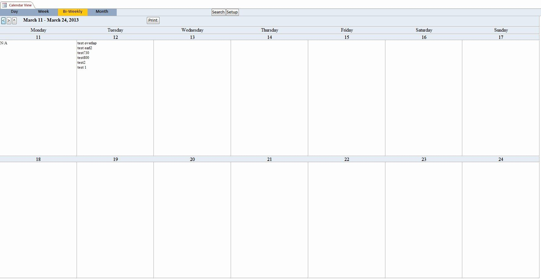 bi weekly work schedule excel template