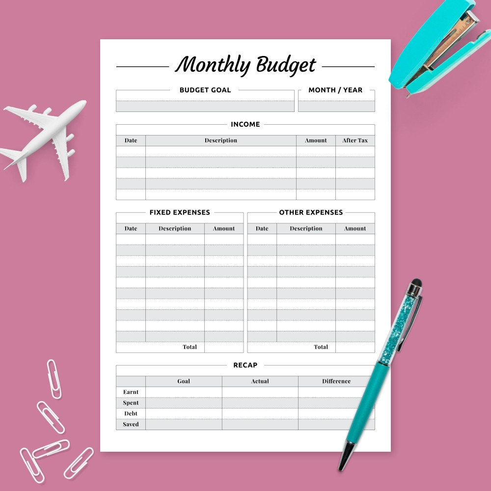 Budget Planner Templates - Download Printable Pdf