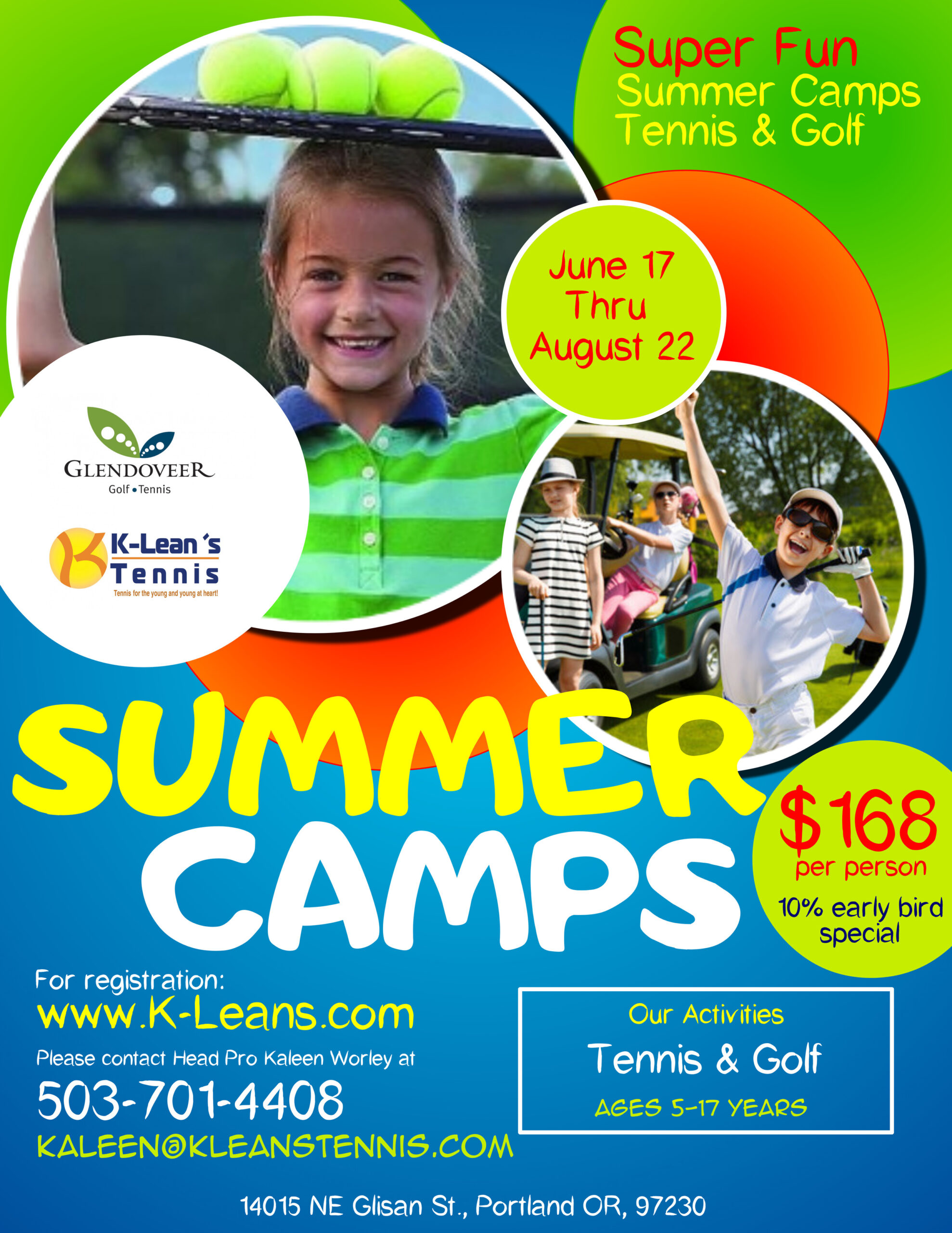 Copy Of Kids Summer Camp Flyer Template (1) | K-Lean&#039;S Tennis