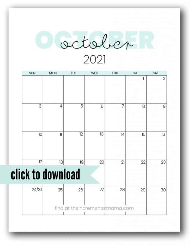 Cute 2021 Printable Calendar (12 Free Printables)