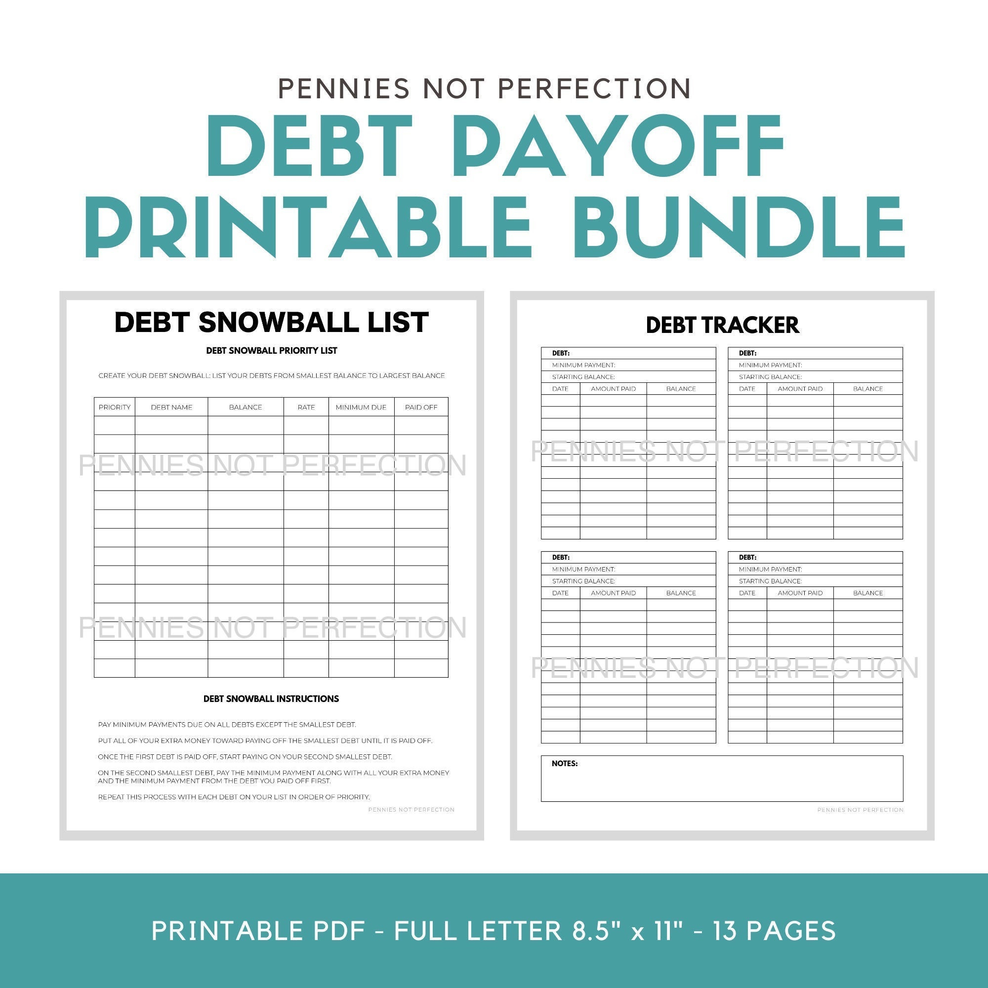 Free Debt Payoff Planner Printable