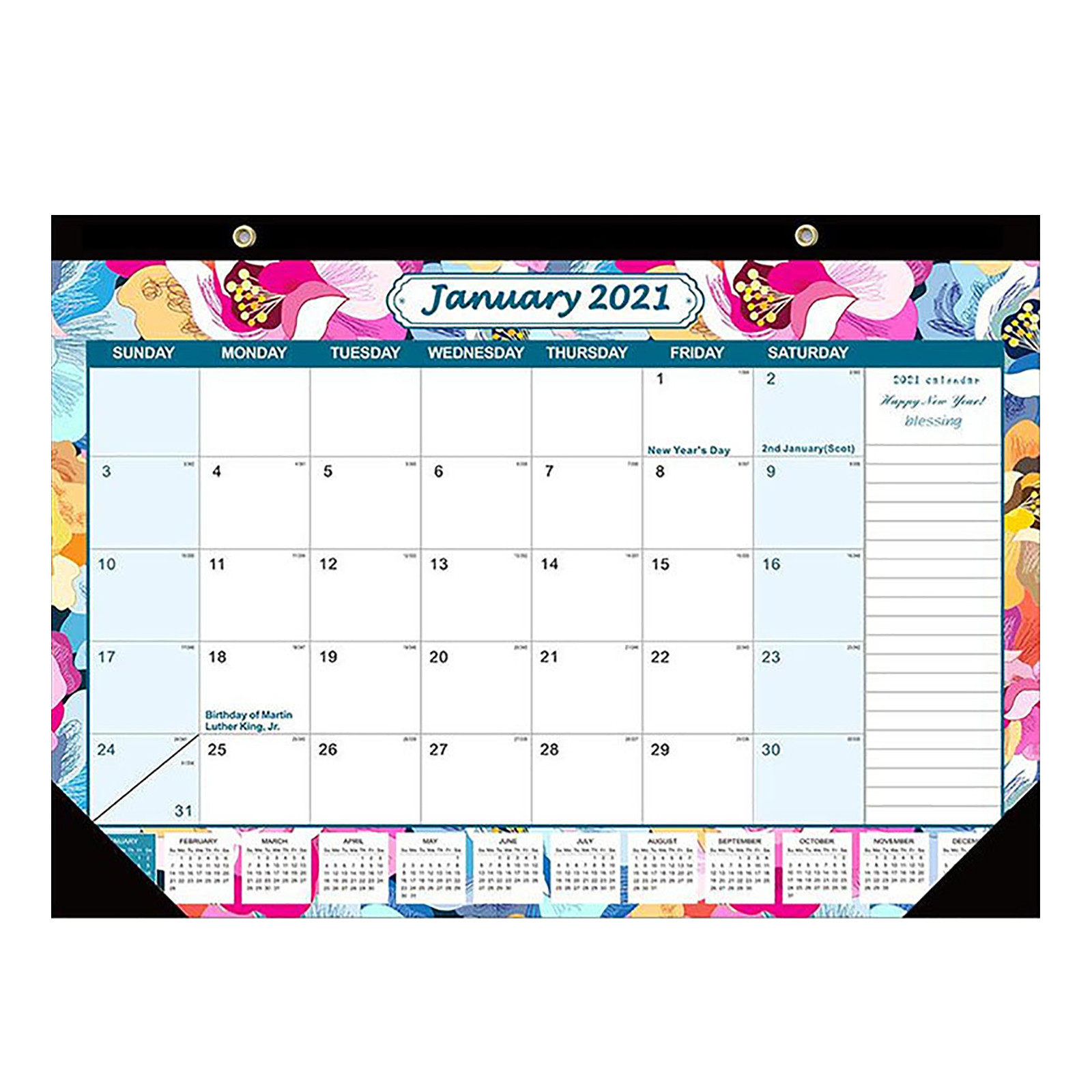 Donald 2021 Desk Calendar With Notes And Julian Date Jan 2021 Thick Paper  With Colorful - Walmart