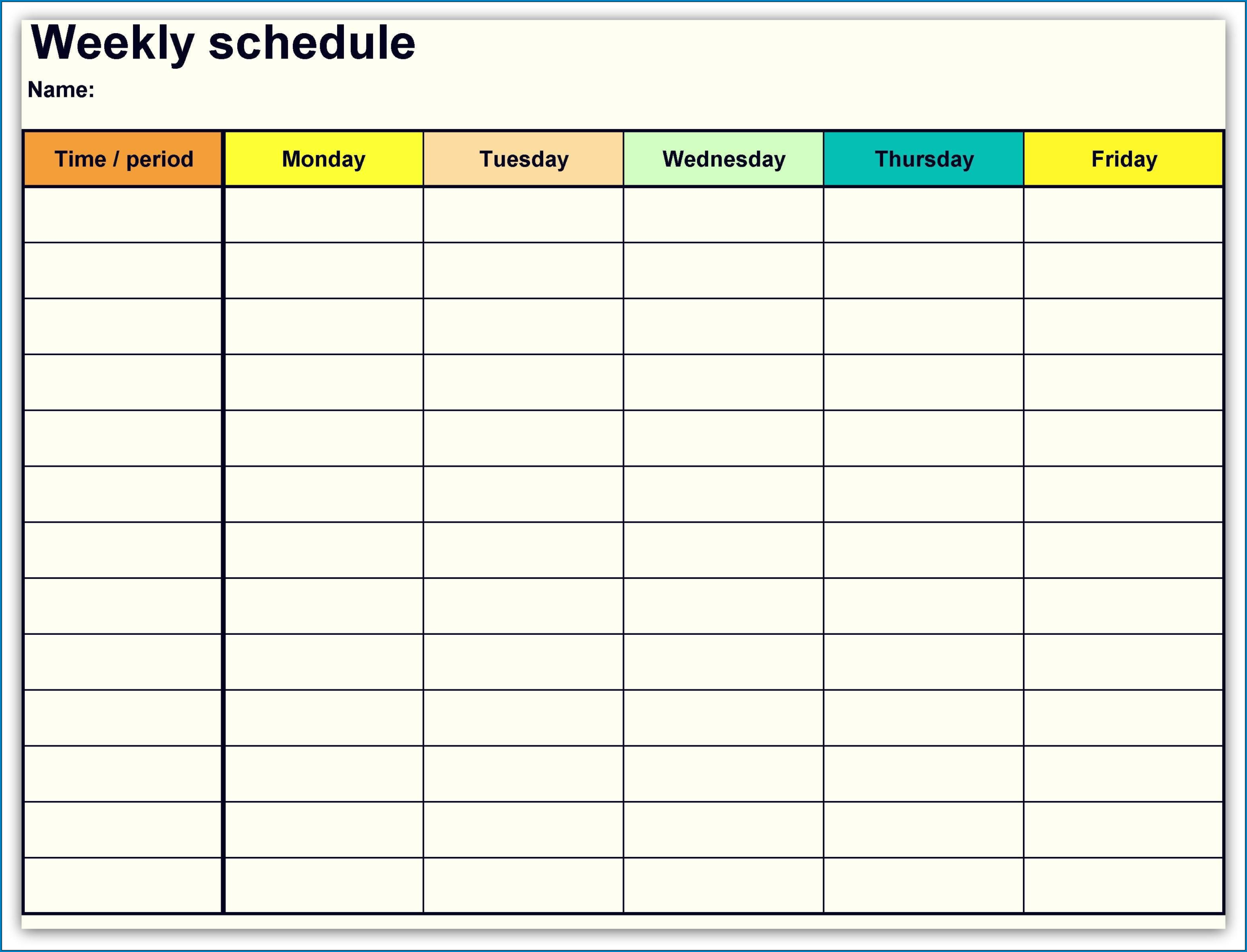 √ Free Printable Weekly Calendar Template | Templateral