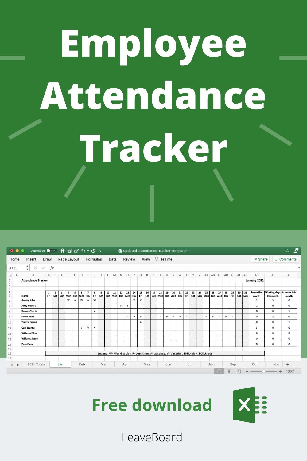 Employee Attendance Tracker In 2021 | Attendance Tracker